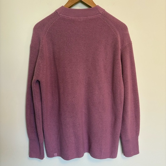 Lululemon Merino Wool Ribbed Crewneck Sweater Velvet Dust Purple Knit Size 4 - Picture 9 of 13